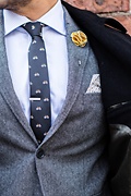 Bicycles Black Skinny Tie Photo (3)