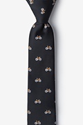 Bicycles Black Skinny Tie Photo (0)