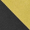 Black Microfiber Black & Gold Stripe Skinny Tie