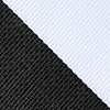 Black Microfiber Black & White Stripe Extra Long Tie