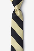 Black Microfiber Black & Gold Stripe