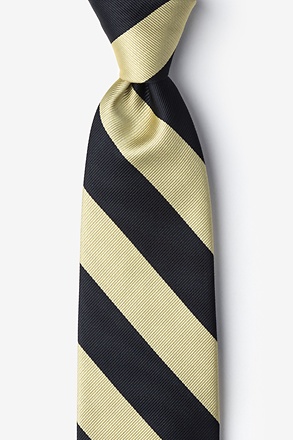 _Black & Gold Stripe Extra Long Tie_