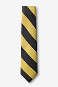 Black & Gold Stripe Skinny Tie Photo (1)