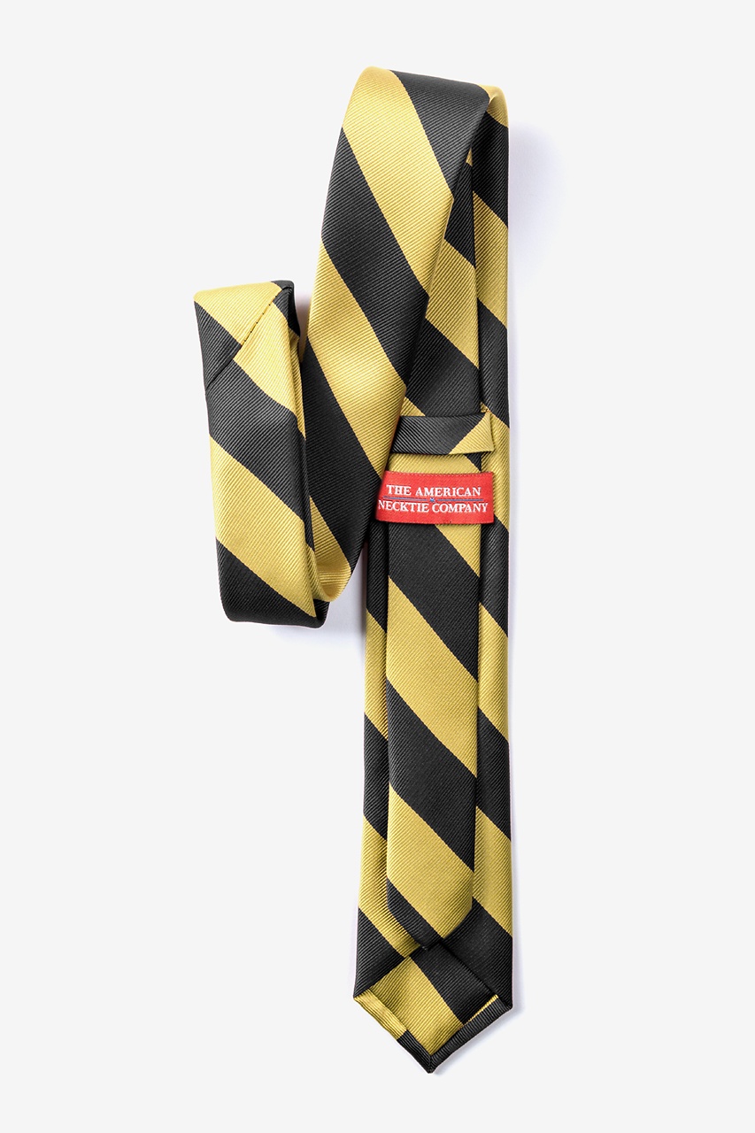 Black & Gold Stripe Skinny Tie Photo (2)