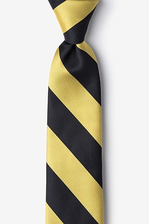 Black & Gold Stripe Tie For Boys