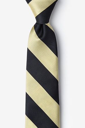 _Black & Gold Stripe Tie For Boys_