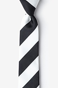 Black & Off White Skinny Tie Photo (0)