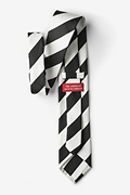 Black & Off White Stripe Extra Long Tie Photo (1)