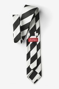 Black & Off White Stripe Tie Photo (1)