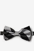 Black Microfiber Black & Silver Stripe