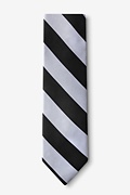 Black & Silver Stripe Extra Long Tie Photo (1)