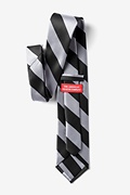 Black & Silver Stripe Extra Long Tie Photo (2)