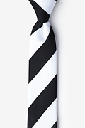 Black Microfiber Black & White Stripe