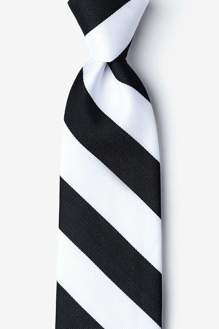 Black & White Stripe Tie Photo (0)
