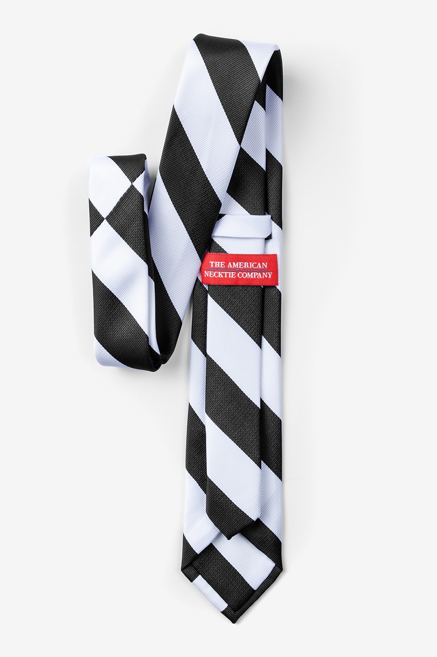 Black & White Stripe Tie For Boys Photo (1)