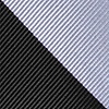 Black Microfiber Black & Silver Stripe Tie For Boys