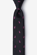 Black Microfiber Breast Cancer Ribbon