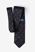 Breast Cancer Ribbon Black Extra Long Tie Photo (1)