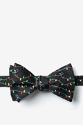 Christmas Lights Black Self-Tie Bow Tie Photo (0)