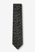 Christmas Lights Black Skinny Tie Photo (1)