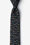 Christmas Lights Black Skinny Tie Photo (0)