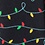 Black Microfiber Christmas Lights Tie