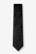Crayon Polka Dot Black Skinny Tie Photo (0)