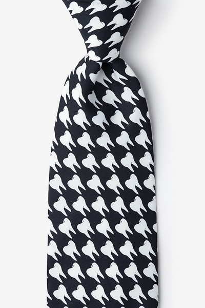 Black Microfiber Dentists' Teeth Tie