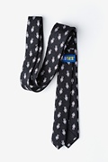 Floating Astronauts Black Skinny Tie Photo (1)