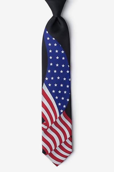 Black Microfiber Flying High Tie