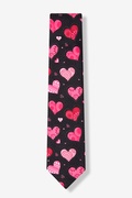 I Heart You Black Skinny Tie Photo (0)