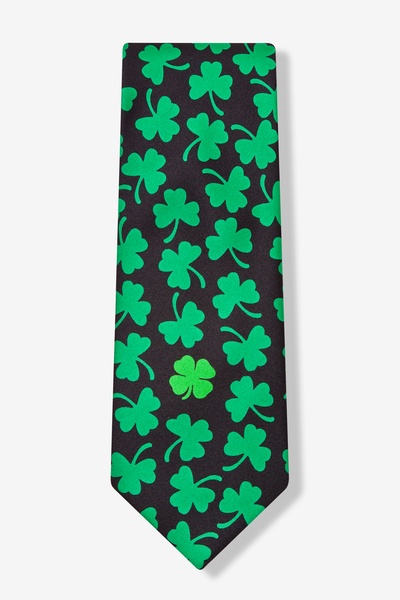 Black Microfiber Lucky Find Tie