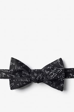 Math Equations Black Self-Tie Bow Tie