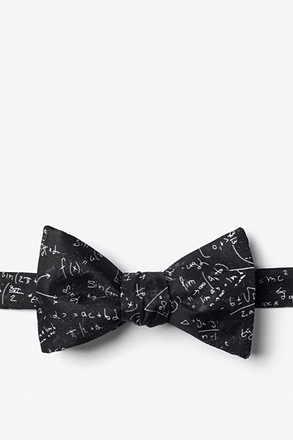 _Math Equations Black Self-Tie Bow Tie_