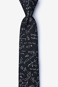 Math Equations Black Skinny Tie Photo (0)
