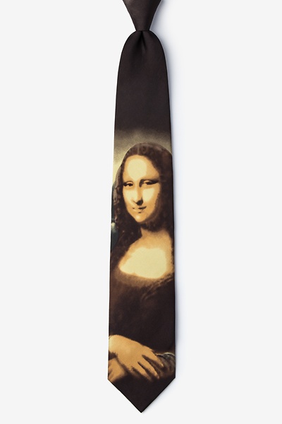 Black Microfiber Mona Lisa - Da Vinci Tie