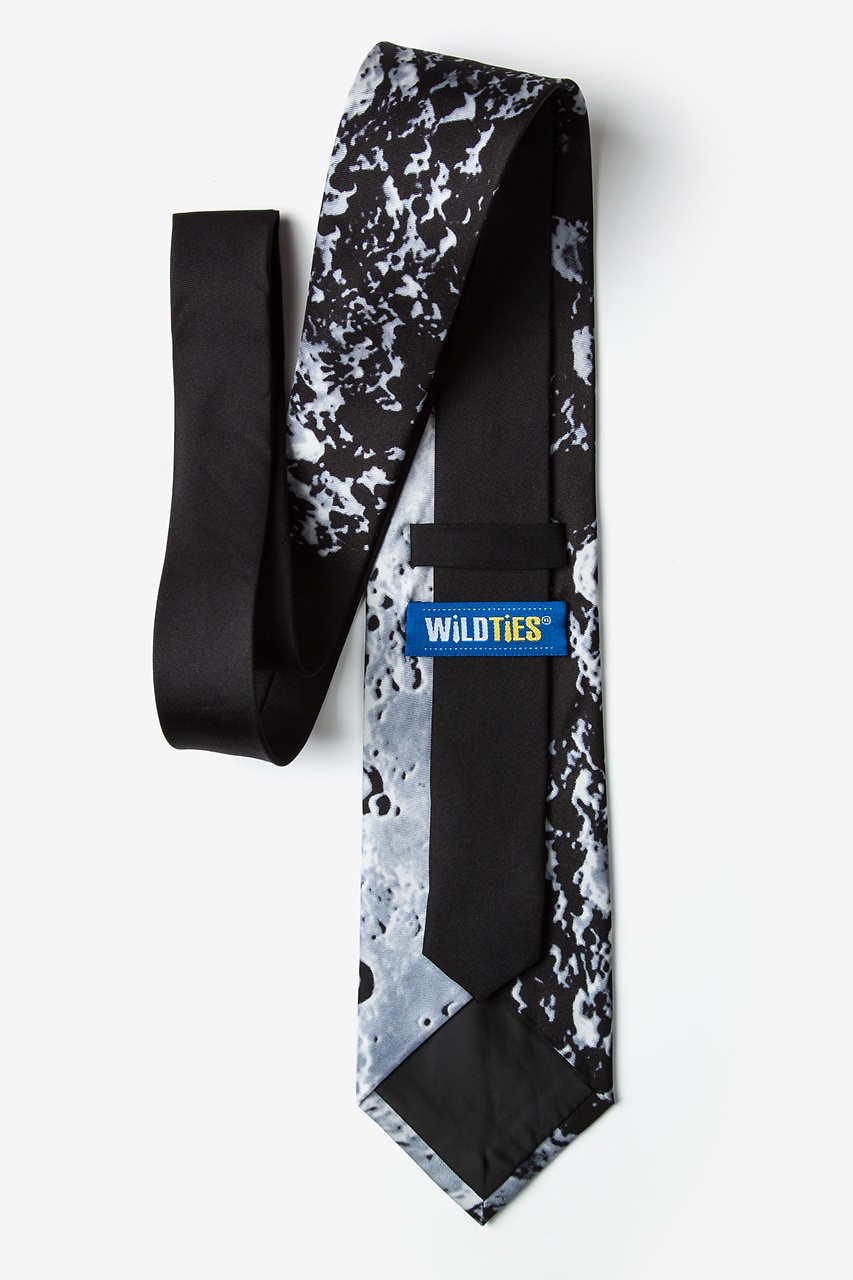 Moons Surface XL Black Extra Long Tie Photo (2)