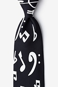 Music Notes 2 Black Extra Long Tie Photo (0)