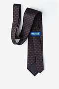 Mustache Repeat Black Extra Long Tie Photo (1)