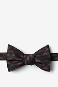 Mustache Repeat Black Self-Tie Bow Tie Photo (0)