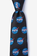 Nasa Logo Black Extra Long Tie Photo (0)