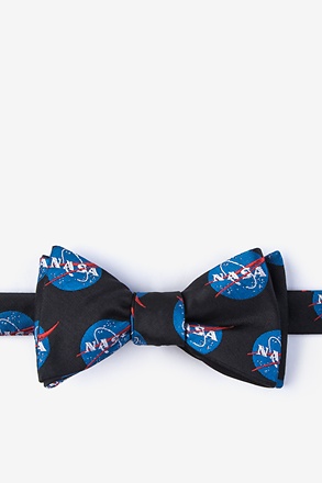 _Nasa Logo Black Self-Tie Bow Tie_