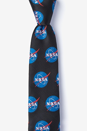 _Nasa Logo Black Skinny Tie_