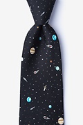 Outer Space Black Extra Long Tie Photo (0)