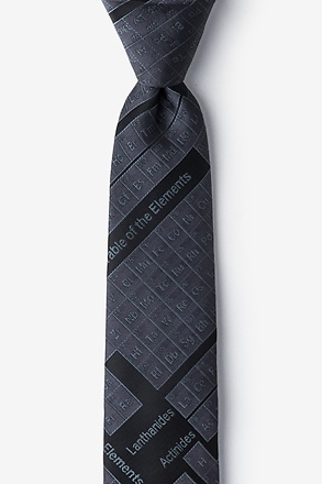 Periodic Table Black Skinny Tie