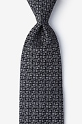 Pi 2 Black Extra Long Tie Photo (0)