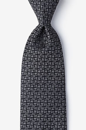 Pi 2 Black Extra Long Tie