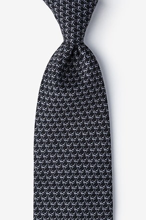 _Pi Black Extra Long Tie_