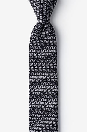 Pi Black Skinny Tie