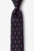 Black Microfiber Pink Ribbon for Breast Cancer Awareness